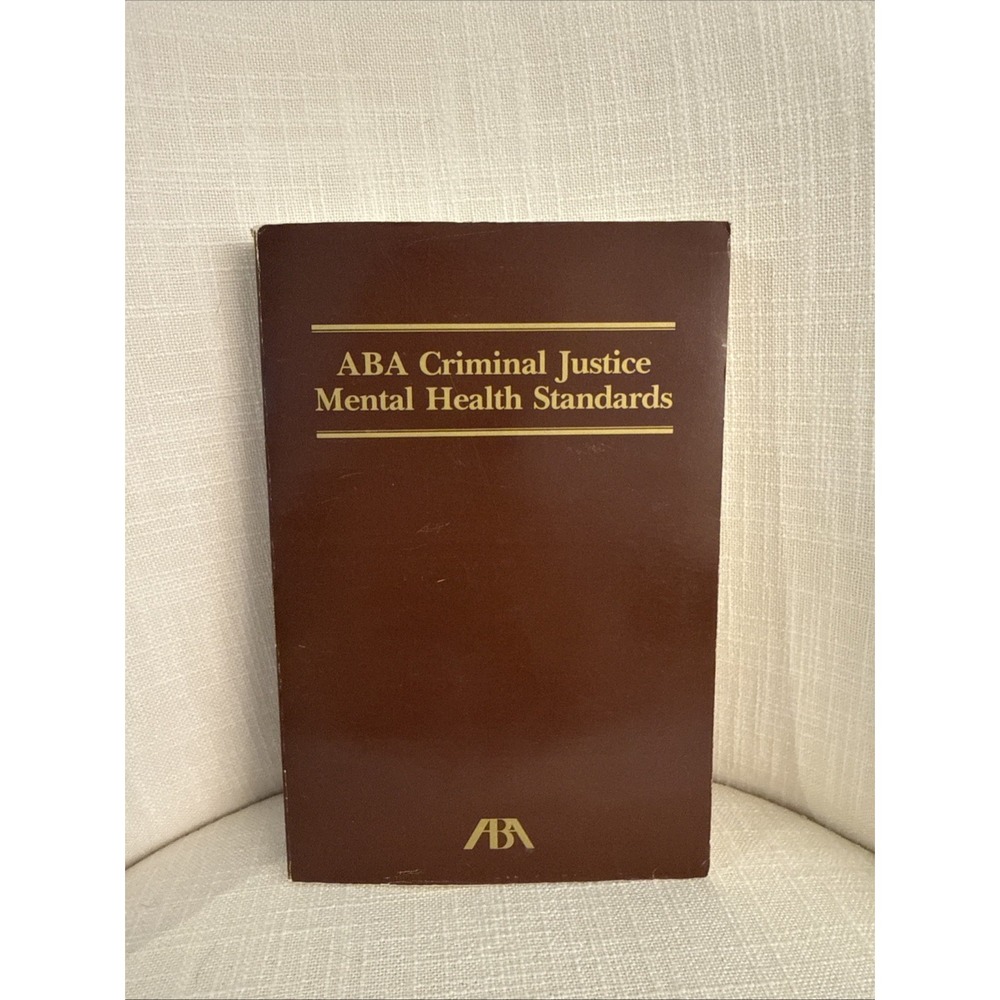 ABA Criminal Justice Health Standards  paperback‎ Collectible - EXCELLENT 1989